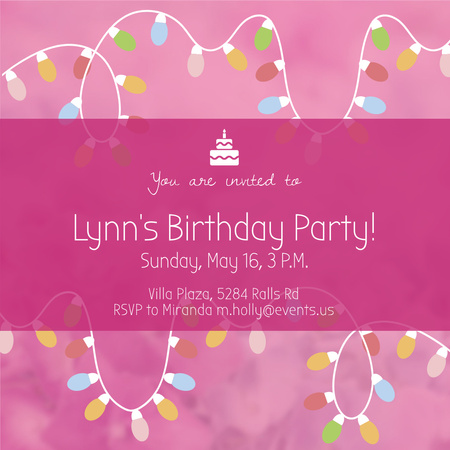 Ontwerpsjabloon van Instagram van Birthday party invitation 