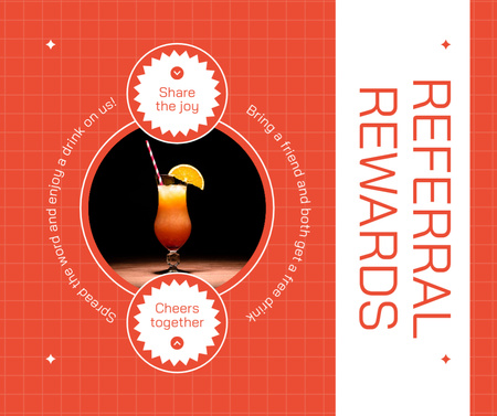 Referral Reward με δροσιστικό κοκτέιλ Facebook Πρότυπο σχεδίασης