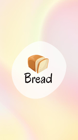Designvorlage Bakery Ad with Fresh Bread für Instagram Highlight Cover