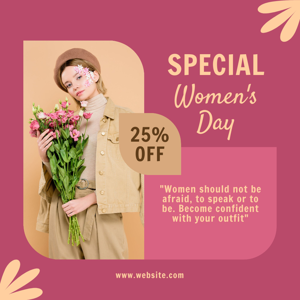 Special Offer on International Women's Day Instagram Πρότυπο σχεδίασης