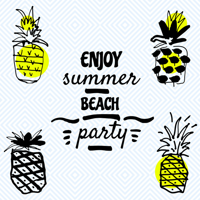 Summer Beach Party Invitation Instagram Tasarım Şablonu