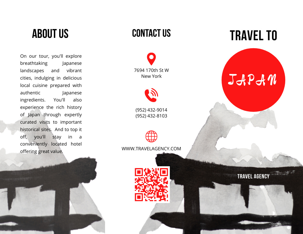 Japan Travel Offer Brochure 8.5x11in Modelo de Design