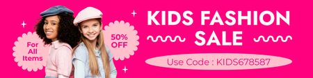 Kids Fashion Collection for Sale Twitter Design Template