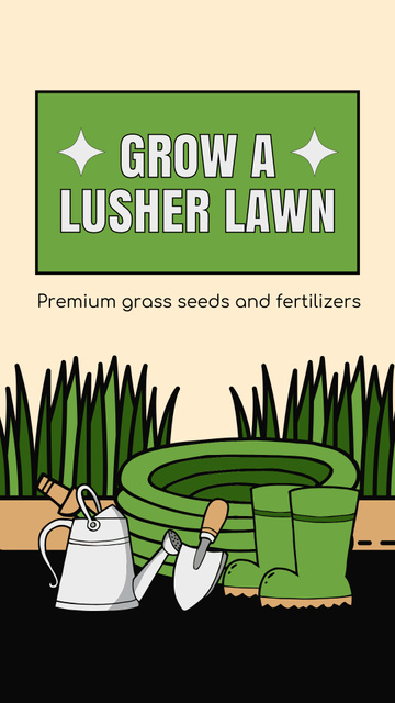 Advanced Lush Lawn Care Solutions Instagram Story Modelo de Design