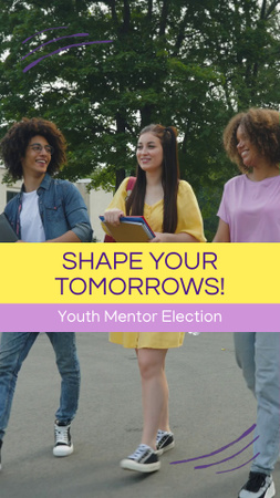 Youth Mentor Election With Communicative Candidate TikTok Video Design Template