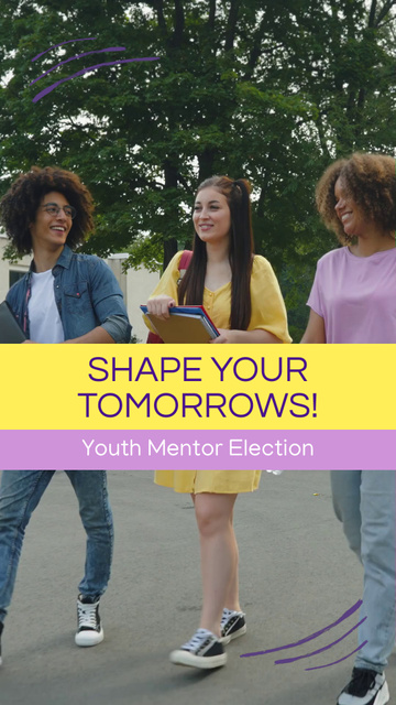 Youth Mentor Election With Communicative Candidate TikTok Video Šablona návrhu