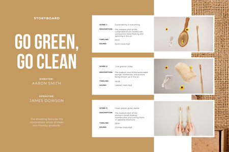 Plantilla de diseño de Productos de limpieza ecológicos Storyboard 