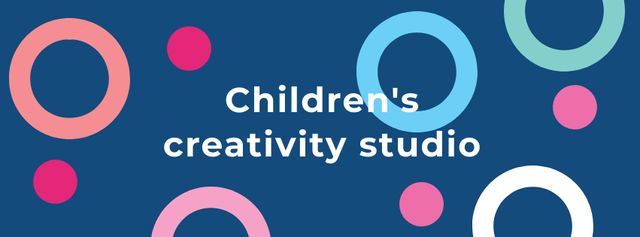 Children's Creativity Studio Services Offer Facebook cover Design Template