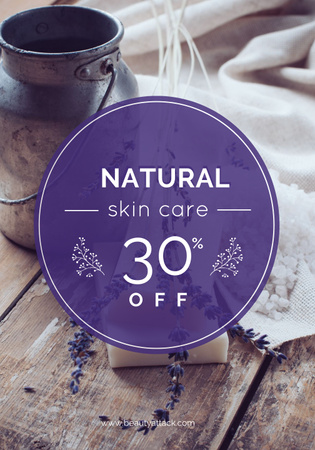 Natural skincare Sale Offer Poster 28x40in Design Template