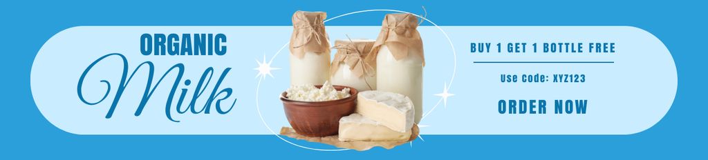 Designvorlage Offer Order Organic Dairy Products für Ebay Store Billboard