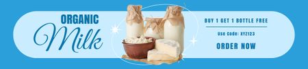 Modèle de visuel Offre Commander des produits laitiers biologiques - Ebay Store Billboard