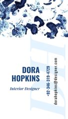 Interior Designer Contacts with Ink Blots in Blue