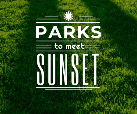 Parks quote on green Grass Facebook Design Template