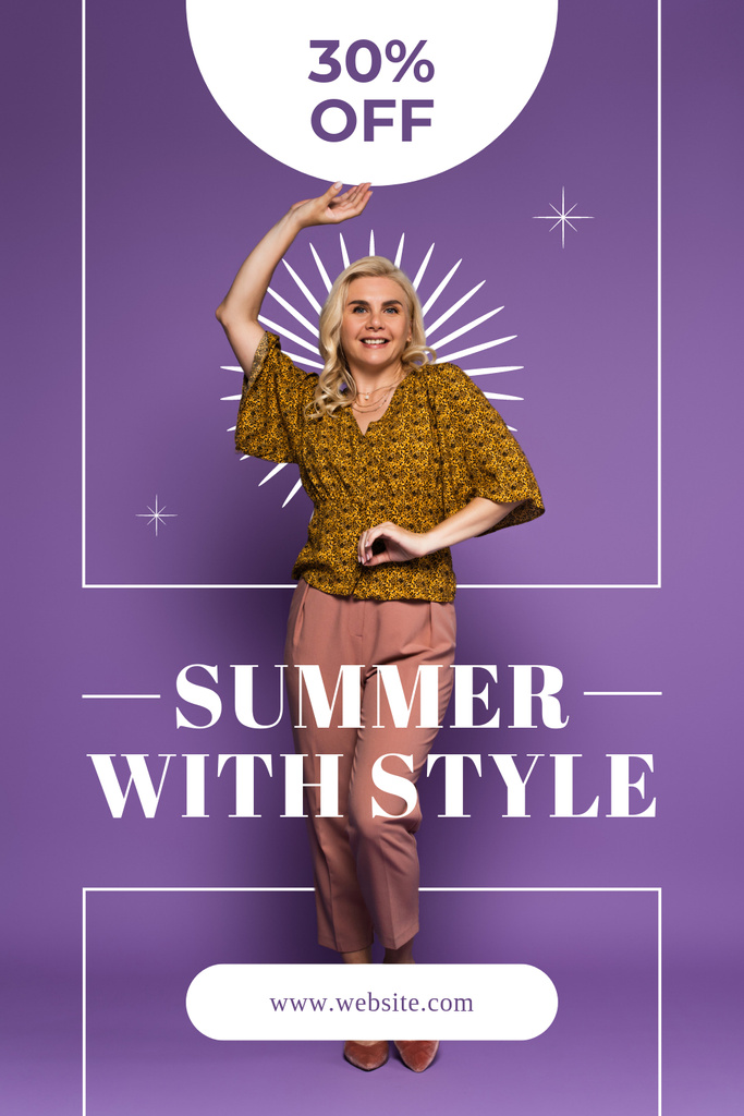 Plantilla de diseño de Stylish Summer Clothes for Senior Women Pinterest 