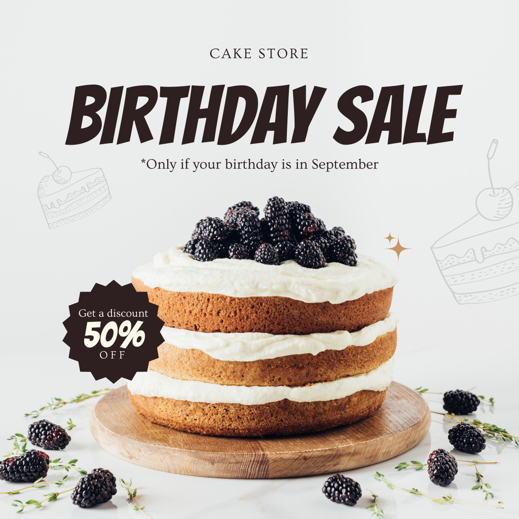 Ontwerpsjabloon van Instagram van Birthday Bakery Special Offer Of Pancakes At Discounted Rates
