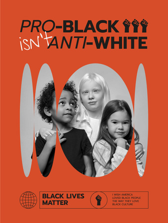 Protest against Racism of Children Poster US tervezősablon
