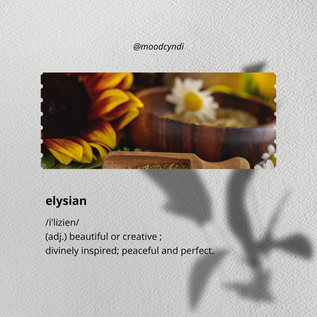 Sunflower And Definition Of Word Elysian Instagram Design Template