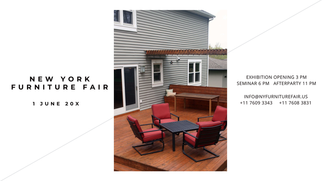 Designvorlage New York Furniture Fair announcement für FB event cover