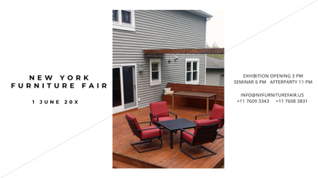New York Furniture Fair announcement FB event cover Design Template