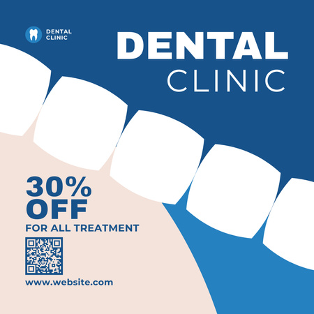Discount Offer on Dental Treatment Animated Post Design Template