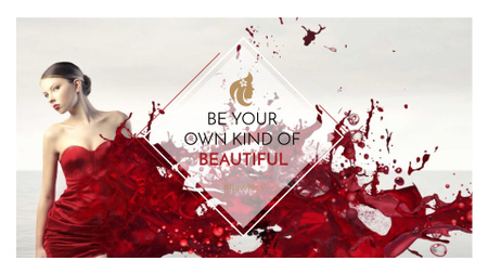 Platilla de diseño Beauty quote with Young attractive Woman FB event cover