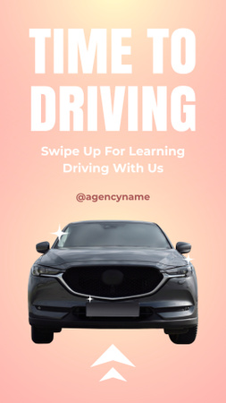 Vibrant Car Driving Course Promotion Instagram Story Design Template