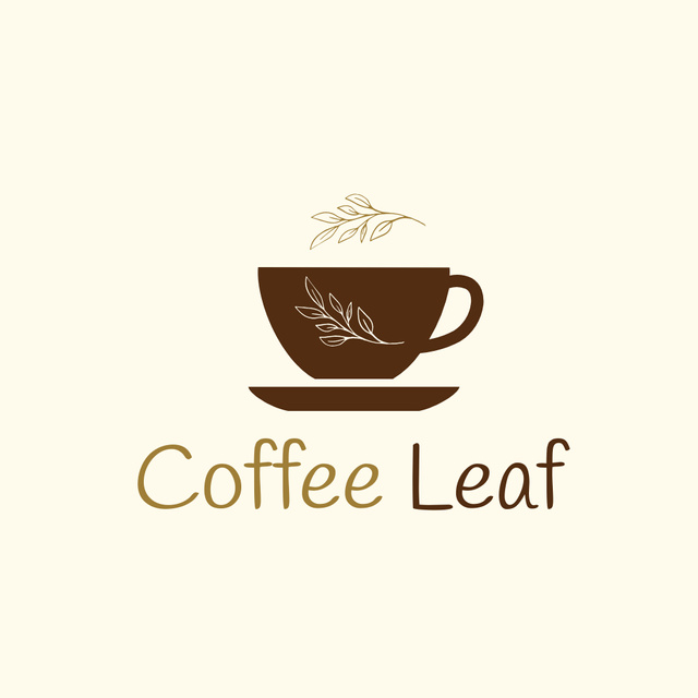 Soothing Cafe Ad with Cup of Coffee Logo Design Template