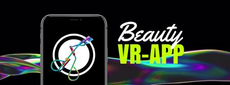 Innovative Beauty VR Application Ad Facebook Video cover Design Template