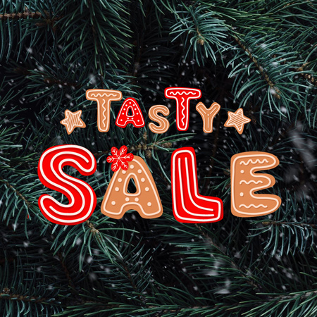Winter Tasty Sale Announcement Instagram Design Template