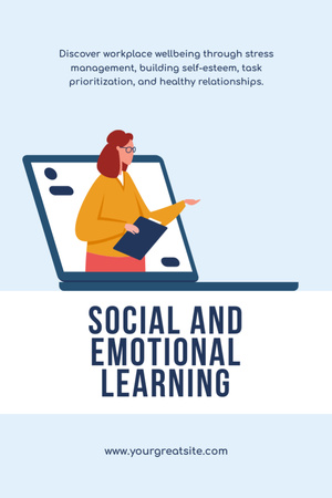 Sosyal ve Duygusal Öğrenme Teklifi Postcard 4x6in Vertical Tasarım Şablonu