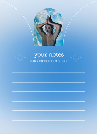 Designvorlage Sport Activities Planning für Notepad 4x5.5in