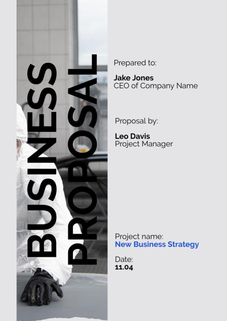 Plantilla de diseño de Business Strategy Plan Proposal 
