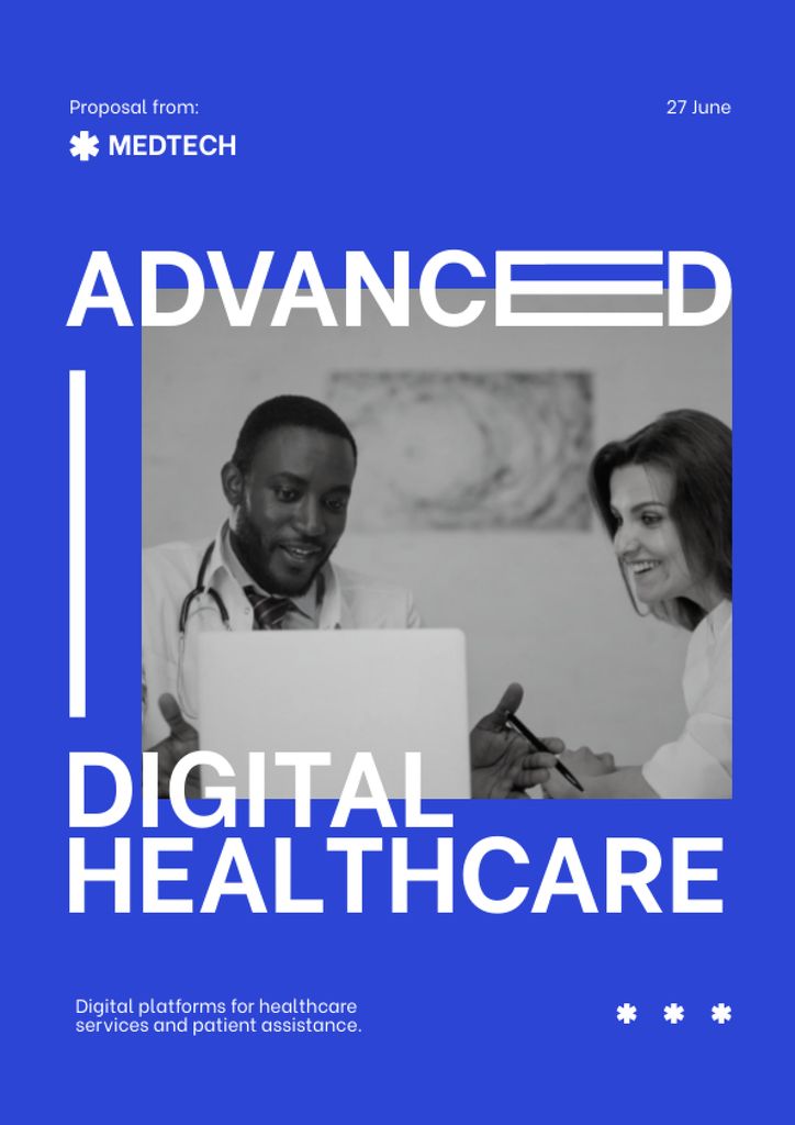 Digital Healthcare Consulting Proposal tervezősablon