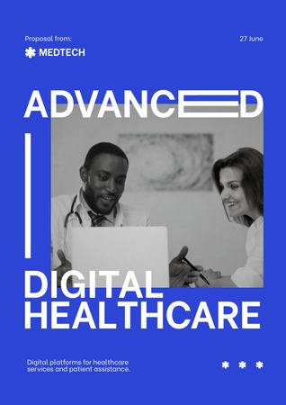 Plantilla de diseño de Digital Healthcare Services Proposal 