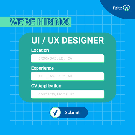 Template di design web designer offerta di lavoro Instagram AD
