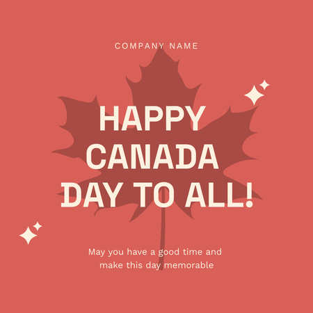 Canada Day Celebration Announcement Instagram Πρότυπο σχεδίασης