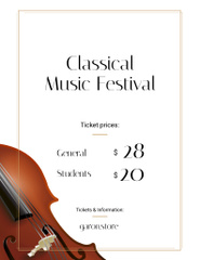 Exciting Music Festival Announcement with Classical Violin
