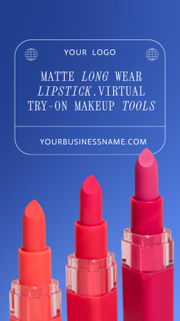 Platilla de diseño Mobile App with Online Lipstick Try-On TikTok Video