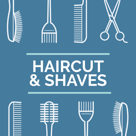 Haircut & Shaves Services Instagram Design Template