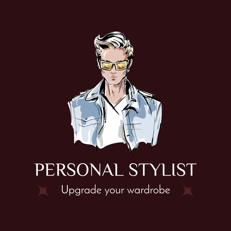 Plantilla de diseño de Oferta excepcional de servicio de estilista con eslogan Animated Logo 