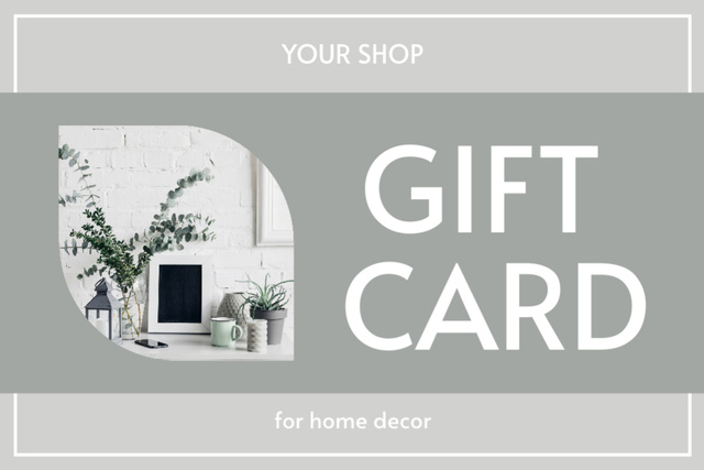 Home Decor Promotion Gift Certificate Design Template