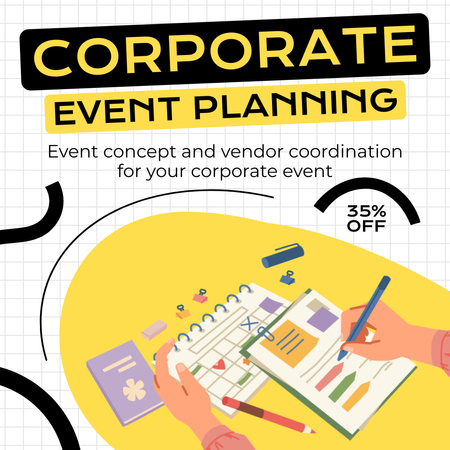 Modern Methods of Corporate Event Planning Instagram AD Design Template