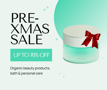 Pre-Christmas Skincare Products Sale Facebook Šablona návrhu