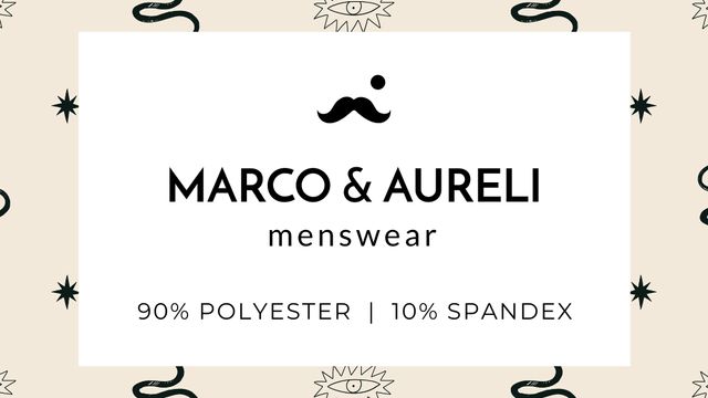 Platilla de diseño Men's Clothes Sale Ad on Abstract Pattern Label 3.5x2in