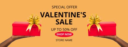 Special Offer for Valentine's Day Facebook cover Design Template