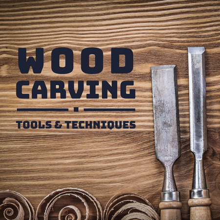 Wood carving Tools Instagram Design Template