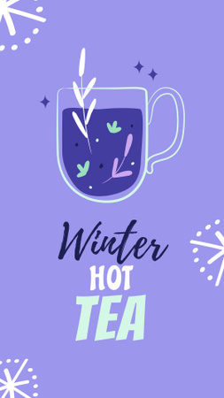 Modèle de visuel Winter Hot Tea - Instagram Story