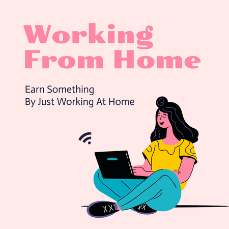 Work from Home Ad Instagram Design Template