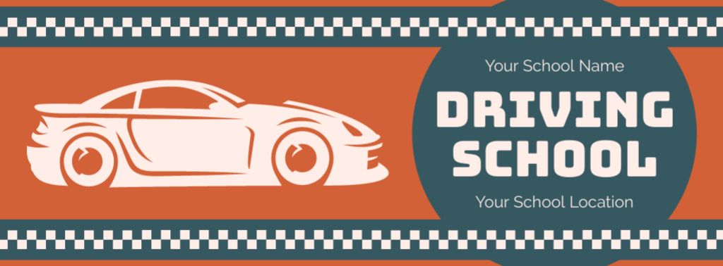 Participation in Driving School Lesson Programs Facebook cover Modelo de Design
