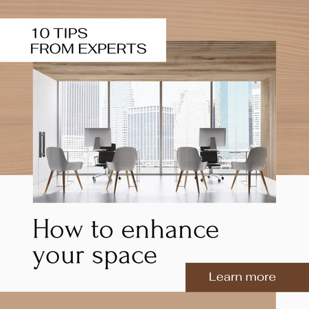 Set Of Tips On Enhancing Interiors Animated Post Design Template